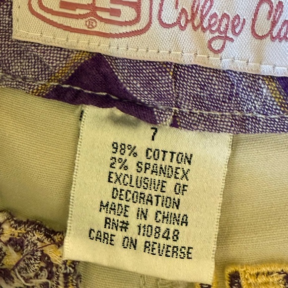 LSU college ladies khaki shorts very good condition size 7 - Picture 6 of 9